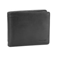 Портмоне BUGATTI Primo, чёрное, натуральная воловья кожа, 11, 5х2х9, 5 см