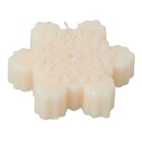 Свеча Снежинка, молочный