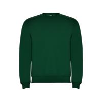 Свитшот с начесом Clasica унисекс, бутылочный зеленый