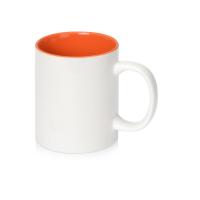 Кружка Sublime Color XL для сублимации 440мл, белый/оранжевый