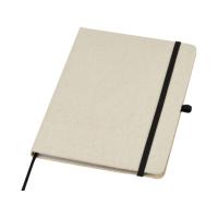 Блокнот в твердом переплете Tutico из органического хлопка, натуральный/черный