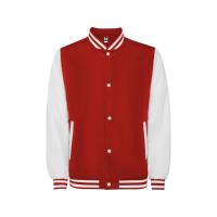 Бомбер утепленный California унисекс, красный/белый