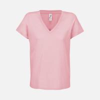 Футболка женская Regent Women с V-образным вырезом, розовая (candy)