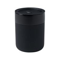 Java керамическая кружка емкостью 330 мл с силиконовой оберткой и пластиковой крышкой - сплошной черный