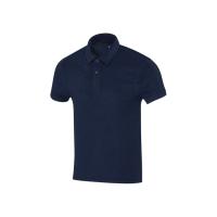 Рубашка поло унисекс Akoya из переработанного махрового материала - Темно - синий