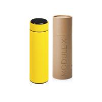 Вакуумный термос Module X с индикатором температуры, 500 мл, тубус, желтый 109C