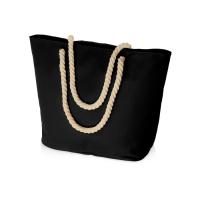 Сумка Seaside для шопинга и пляжа с широким дном, черный