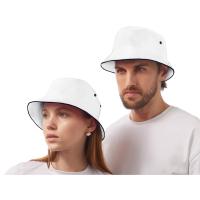 Панама с контрастной окантовкой, белый/темно-синий