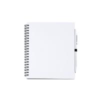 Блокнот LEYNAX с ручкой из переработанного картона, белый