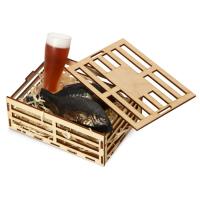 Набор мыла ручной работы Пиво и рыба, в деревянной коробке