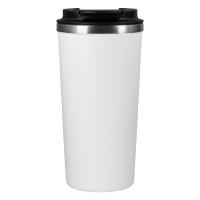 Термокружка вакуумная Palermo, белая, зернистое покрытие
