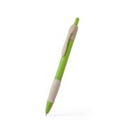 Ручка шариковая HANA из пшеничного волокна, бежевый/зеленое яблоко