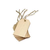 Набор деревянных ярлыков 9, 3*5, 5 см, 6шт