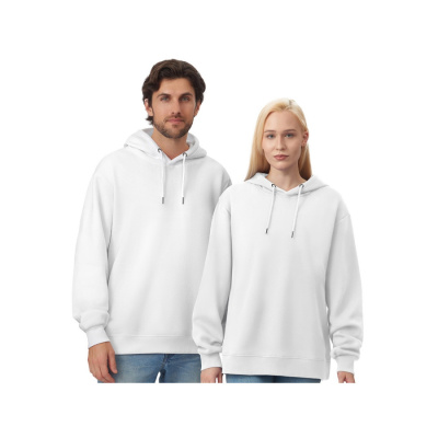 Толстовка с капюшоном оверсайз Lisbon унисекс, белый (размер 2XL)