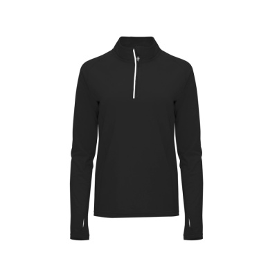 Толстовка с воротом на молнии женская Melbourne, черный (размер S)