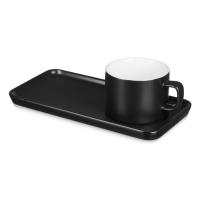 Чайная пара Bristol:  блюдце прямоугольное,  чашка,  коробка,  черный