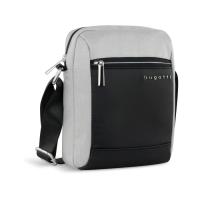 Сумка наплечная мужская BUGATTI Sera, светло-серая, полиэстер, 17х5, 5х21 см, 1, 5 л