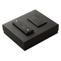 Подарочный набор Long River: картхолдер, ключница, черная коробка