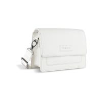 Сумка через плечо женская BUGATTI Elsa, белая, воловья кожа/полиэстер, 18, 5х8, 5х14, 5 см