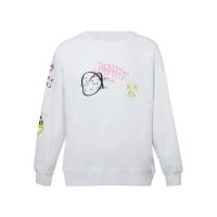 Свитшот оверсайз с рукавом реглан Belgrade, унисекс, белый, ДТФ текстиль