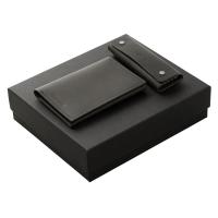 Подарочный набор Long River: обложка для паспорта, ключница, черная коробка