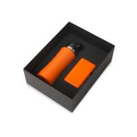 Подарочный набор с бутылкой для воды и повербанком С2, 10000 мА·ч, оранжевый