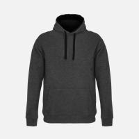 Худи унисекс Cameron, черный меланж с черным