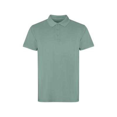 Рубашка поло Cobain унисекс, сине-зеленый выстиранный (размер XS)