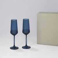 Подарочный набор 2 бокала для шампанского Sapphire в серой коробке