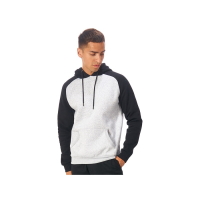 Толстовка с капюшоном Dublin мужская, черный/серый меланж (размер 2XL)