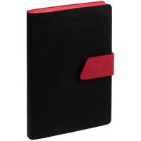 Ежедневник Boom, недатированный, черный с красным
