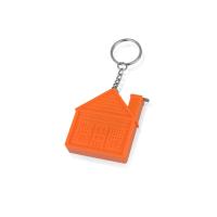 Брелок-рулетка Домик, 1 м. , оранжевый