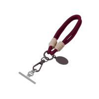 Брелок-браслет Bohemian c металлическим держателем для телефона, бургунди