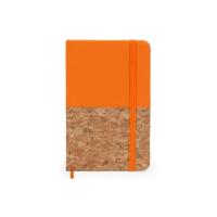 Блокнот А6 Ирис с комбинированной обложкой, натуральный/оранжевый