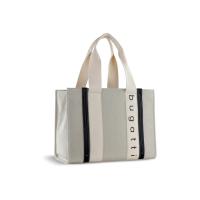 Сумка-тоут женская BUGATTI АМБРА | AMBRA, бежево-черный цвет, хлопок/полиэстер, 36, 5х19х27 см