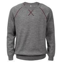 Джемпер Stitch с контрастной отделкой, серый с бордовым