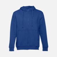 Толстовка мужская на молнии с капюшоном Amsterdam, ярко-синяя