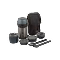 Термос из нерж. стали с пластиковыми контейнерами и ложкой тм THERMOS JLS-1601 Food 1. 6L, серый