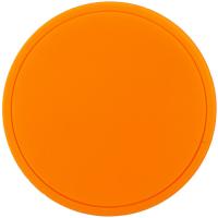 Лейбл из ПВХ Dzeta Round, L оранжевый неон
