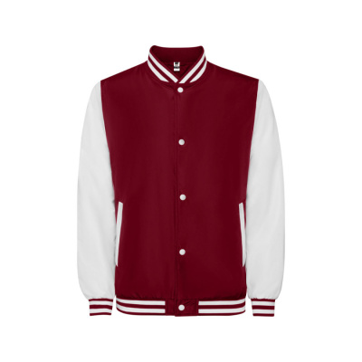 Бомбер утепленный California унисекс, гранатовый/белый (размер XS)