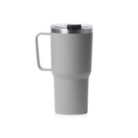 Термокружка Кенчер с двойными стенками из нержавеющей стали 304 и полипропилена, серый