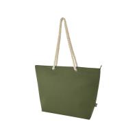 Panama пляжная эко-сумка-холодильник из переработанного материала, с ручками-шнурками 23L, оливковый