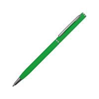 Ручка металлическая шариковая Атриум с покрытием софт-тач, зеленый