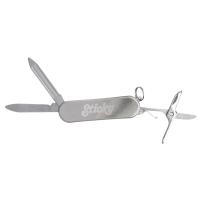 Мультитул-складной нож 3-в-1, металлик (гравировка)