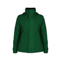 Парка утепленная Europa женская, бутылочный зеленый