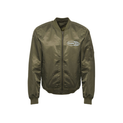 Куртка бомбер Antwerpen унисекс, хаки, ДТФ и бренд тайп (размер S)