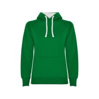 Толстовка с капюшоном Urban женская, зеленый/белый