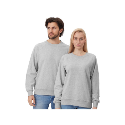 Свитшот оверсайз с рукавом реглан Belgrade, унисекс, серый меланж (размер 2XL)