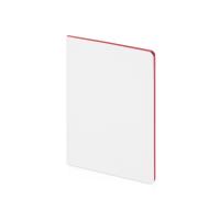 Бизнес-тетрадь А5 Pragmatic Contrast, 40 листов в клетку, белый с красным срезом