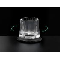 Вращающийся бокал для виски на сланцевом костере Ventura